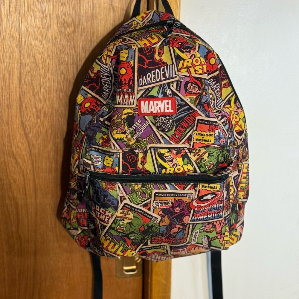 Marvel Multicolor Comic Backpack - image 1